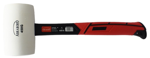 Przejdź do produktu Abraboro młotek gumowy biały 450g uchwyt Soft Grip