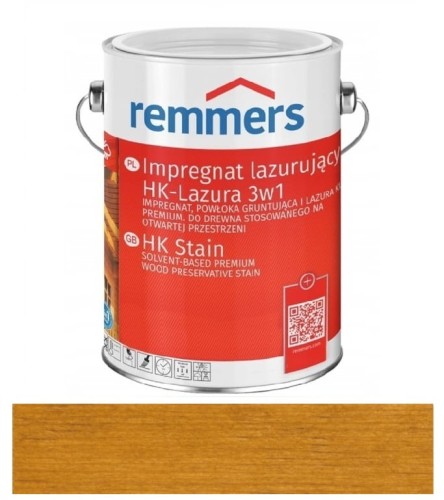 Przejdź do produktu Remmers HK-Lazura - impregnat do drewna 3w1 DĄB RUSTYKALNY 2,5L 