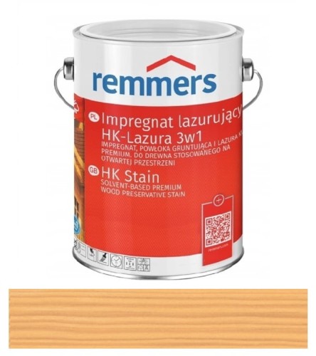 Przejdź do produktu Remmers HK-Lazura - impregnat do drewna 3w1 HEMLOK 5L 
