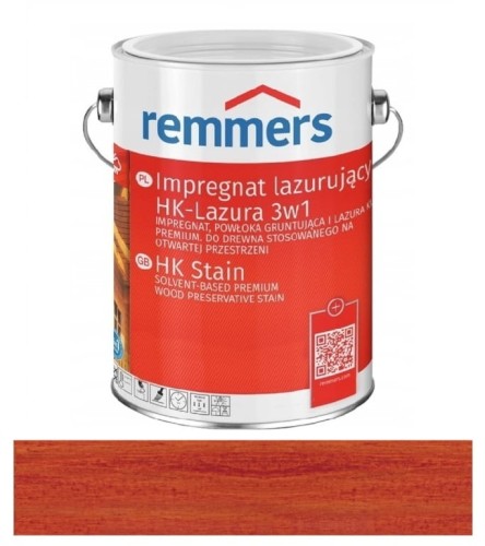 Przejdź do produktu Remmers HK-Lazura - impregnat do drewna 3w1 MAHOŃ 10L