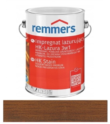 Przejdź do produktu Remmers HK-Lazura - impregnat do drewna 3w1 ORZECH 20L