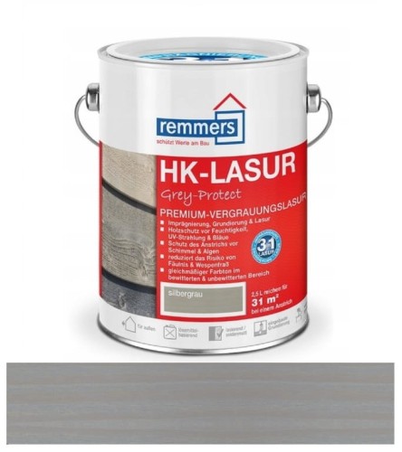 Przejdź do produktu Remmers HK-Lazura Grey Protect - impregnat do drewna 3w1 SZARY WODNY 2,5L 