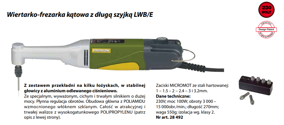 Zastosowanie wiertarki Proxxon LWB/E