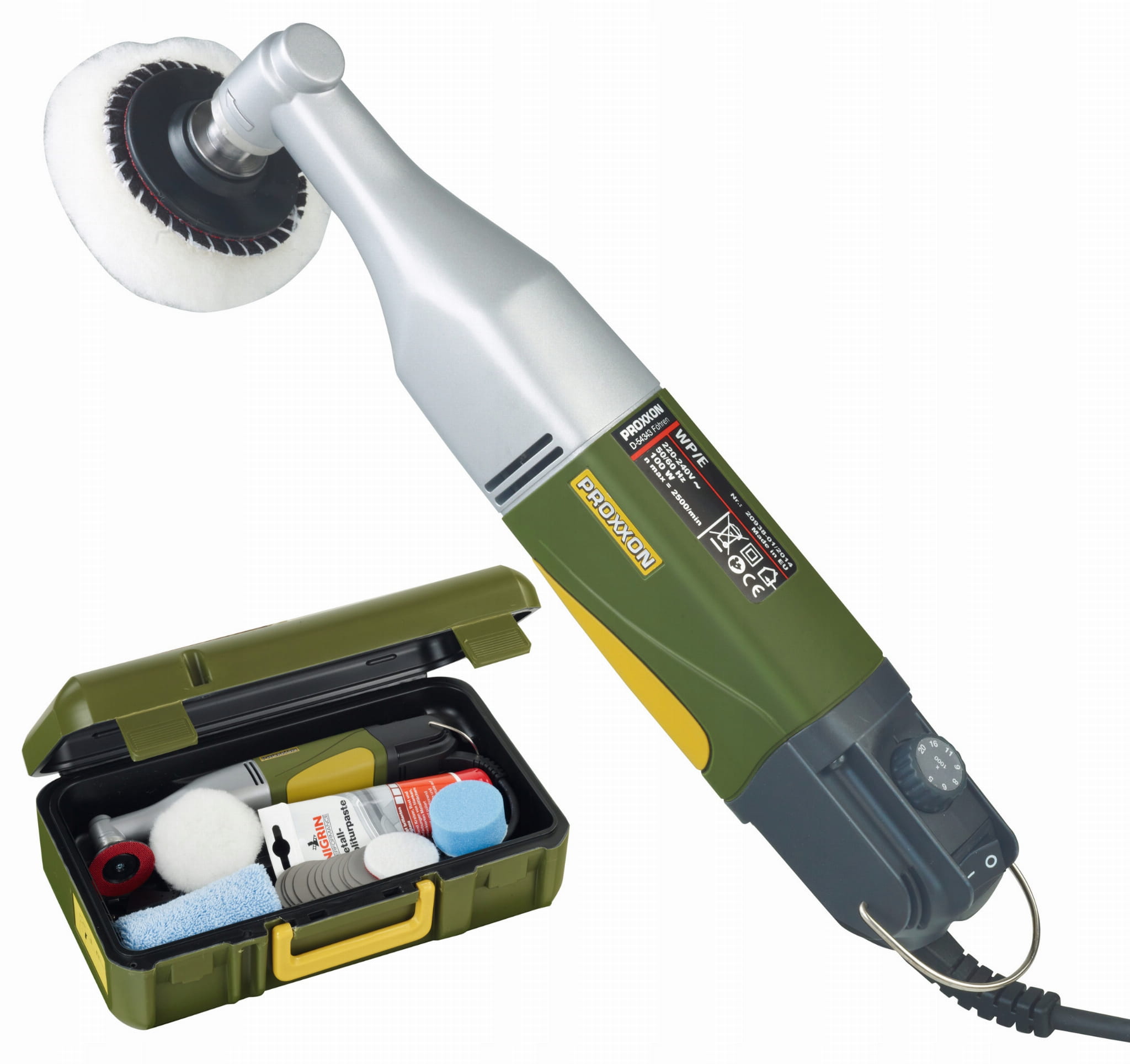 PROXXON WP/E 28660 - precyzyjna polerka kątowa 230V zestaw walizka